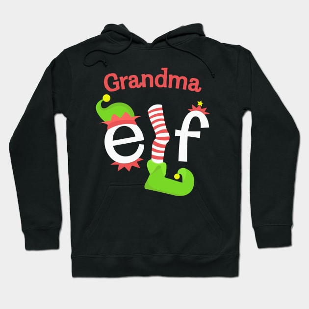 Grandma Elf Matching Family Christmas Tee Hoodie by SolarFlare